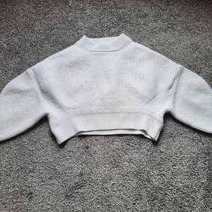 Simons, Icone knit sweater in light grey. Size S